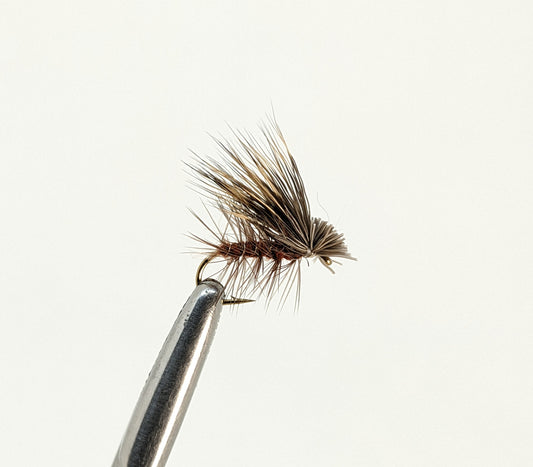 Elk Hair Caddis Brown Fly fishing fly. Dry, subsurface and nymph flies for anglers and fisherman. All the flies you need for sale online. Flies to buy online. Online fly fishing supplies. Catch fish with flies from Frontier Flies.