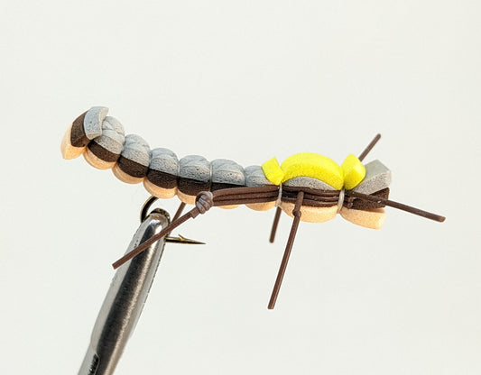 Foam Hopper Tan Fly fishing fly. Dry, subsurface and nymph flies for anglers and fisherman. All the flies you need for sale online. Flies to buy online. Online fly fishing supplies. Catch fish with flies from Frontier Flies.
