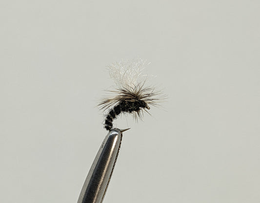 Klinkhammer Emerger Black Fly fishing fly. Dry, subsurface and nymph flies for anglers and fisherman. All the flies you need for sale online. Flies to buy online. Online fly fishing supplies. Catch fish with flies from Frontier Flies.