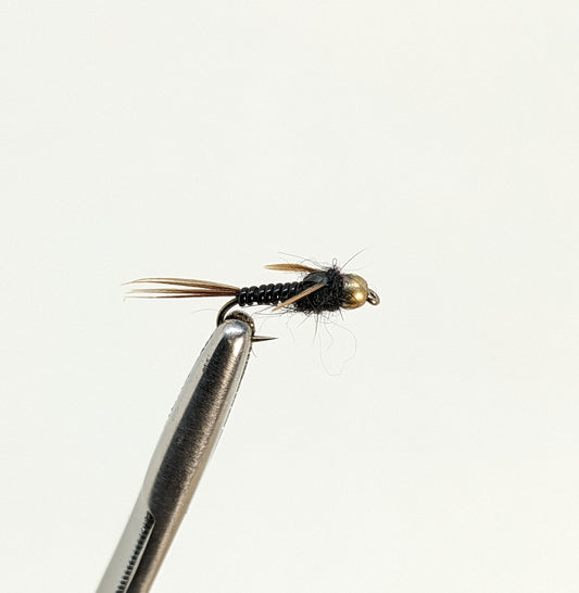 Nymphomaniac Bead Head Black Fly fishing fly. Dry, subsurface and nymph flies for anglers and fisherman. All the flies you need for sale online. Flies to buy online. Online fly fishing supplies. Catch fish with flies from Frontier Flies.