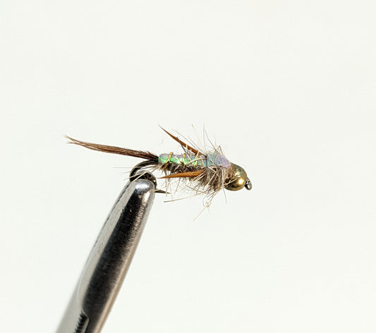 Evil Weevil Bead Head Natural  Fly fishing fly. Dry, subsurface and nymph flies for anglers and fisherman. All the flies you need for sale online. Flies to buy online. Online fly fishing supplies. Catch fish with flies from Frontier Flies.