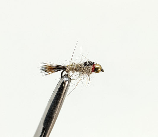 Gold Ribbed Hares Ear Bead Head  Fly fishing fly. Dry, subsurface and nymph flies for anglers and fisherman. All the flies you need for sale online. Flies to buy online. Online fly fishing supplies. Catch fish with flies from Frontier Flies.