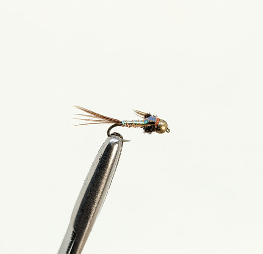 Lightning Bug Bead Head Green  Fly fishing fly. Dry, subsurface and nymph flies for anglers and fisherman. All the flies you need for sale online. Flies to buy online. Online fly fishing supplies. Catch fish with flies from Frontier Flies.