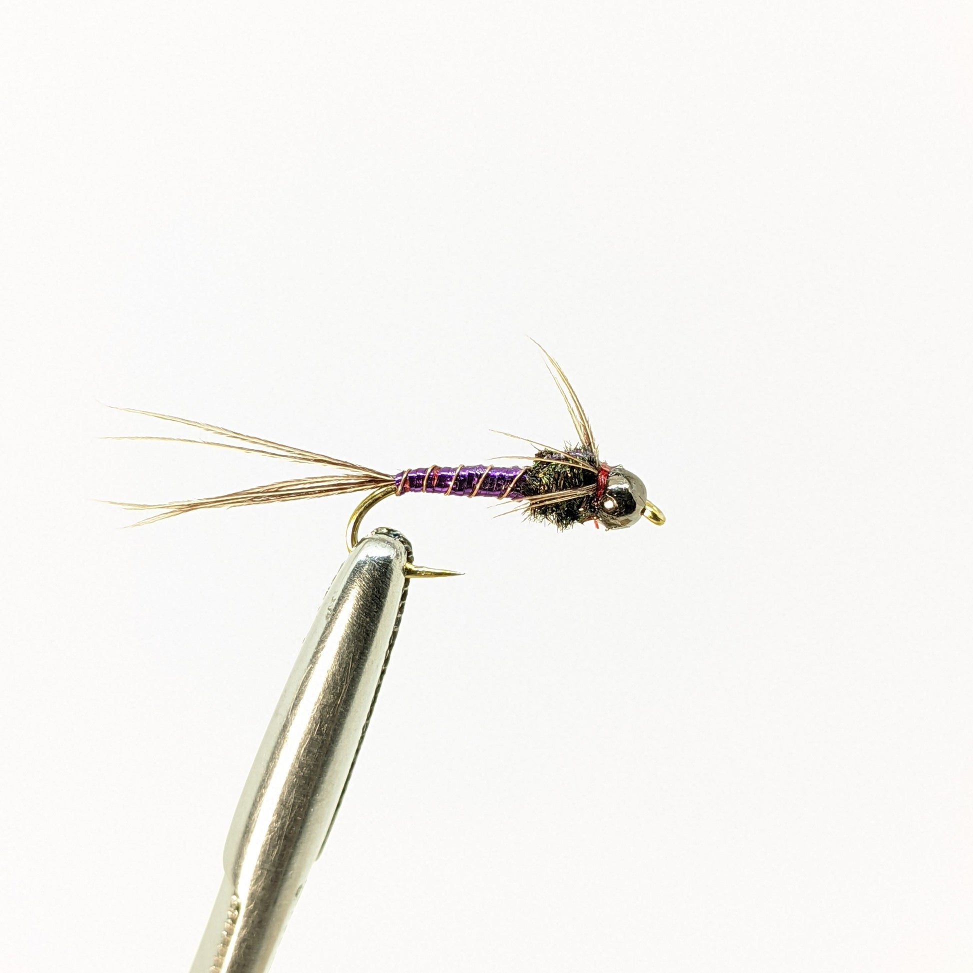 Lightning Bug Bead Head Purple  Fly fishing fly. Dry, subsurface and nymph flies for anglers and fisherman. All the flies you need for sale online. Flies to buy online. Online fly fishing supplies. Catch fish with flies from Frontier Flies.